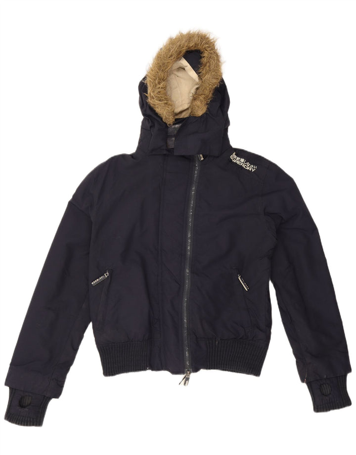 Damska kurtka wiatrówka Bomber Superdry UK 14, średni granat