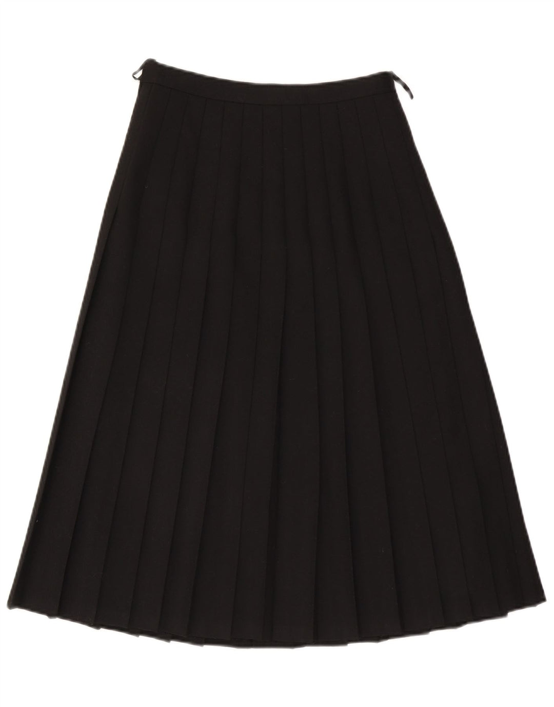 VINTAGE Damska plisowana spódnica z wysokim stanem EU 40 Medium W26 Czarna wełna