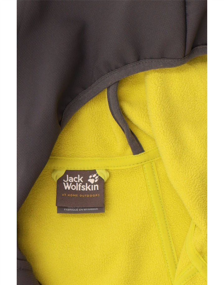 Męska kurtka wiatrówka Jack Wolfskin z kapturem UK 48 2XL Szary poliester