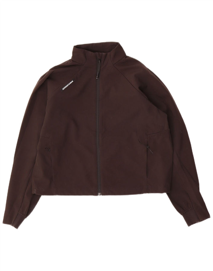 SUPERDRY Damska kurtka dresowa o luźnym kroju, UK 12, średnia czarna