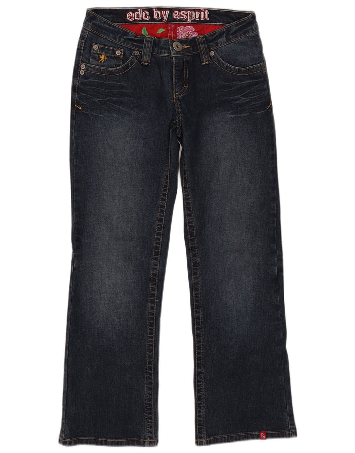 Damskie jeansy typu bootcut ESPRIT UK 12 Medium W28 L27 Granatowa bawełna
