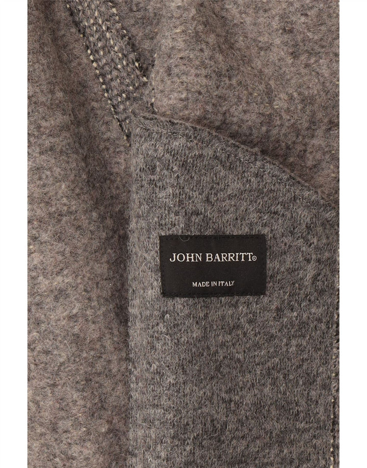 Płaszcz męski John Barritt z dzianiny w groszki UK 36 Small Grey
