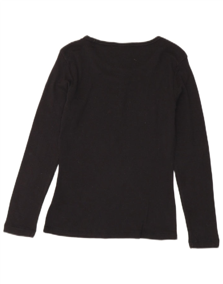 Top damski Champion Women Heritage Classics z długim rękawem, UK 12, średni czarny, bawełniany