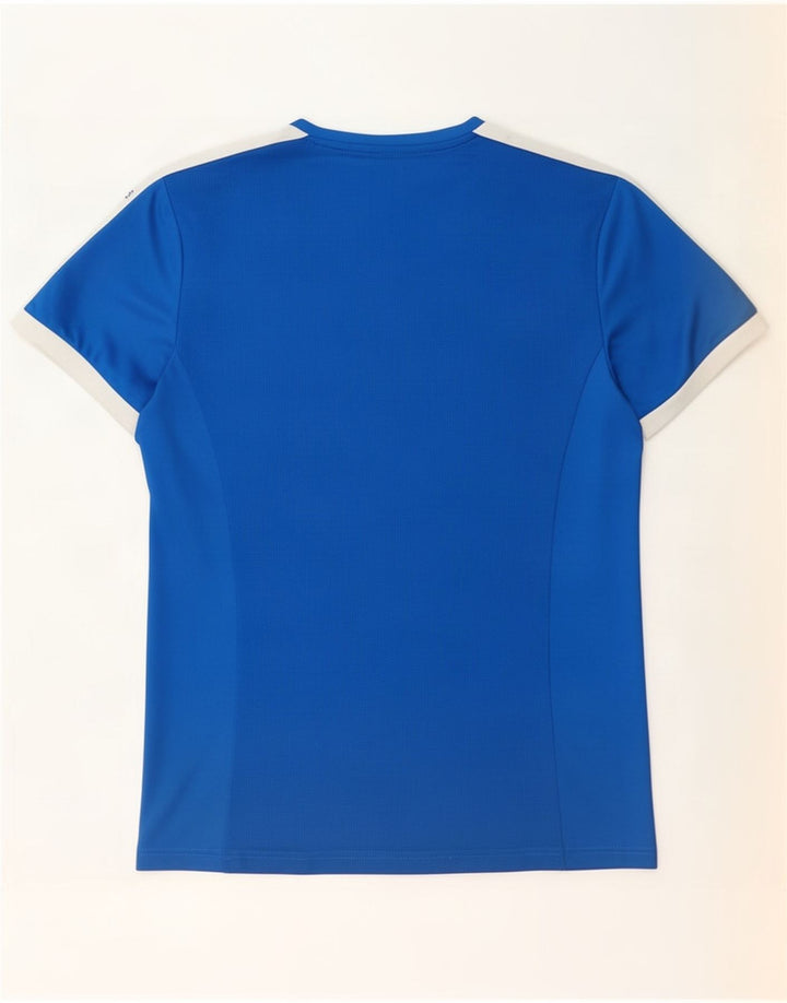 Męski T-shirt Puma Top, duży, niebieski, poliester z blokami kolorów