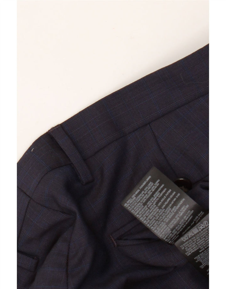 Męskie spodnie garniturowe Ted Baker W36 L31 Granatowo-wełniane