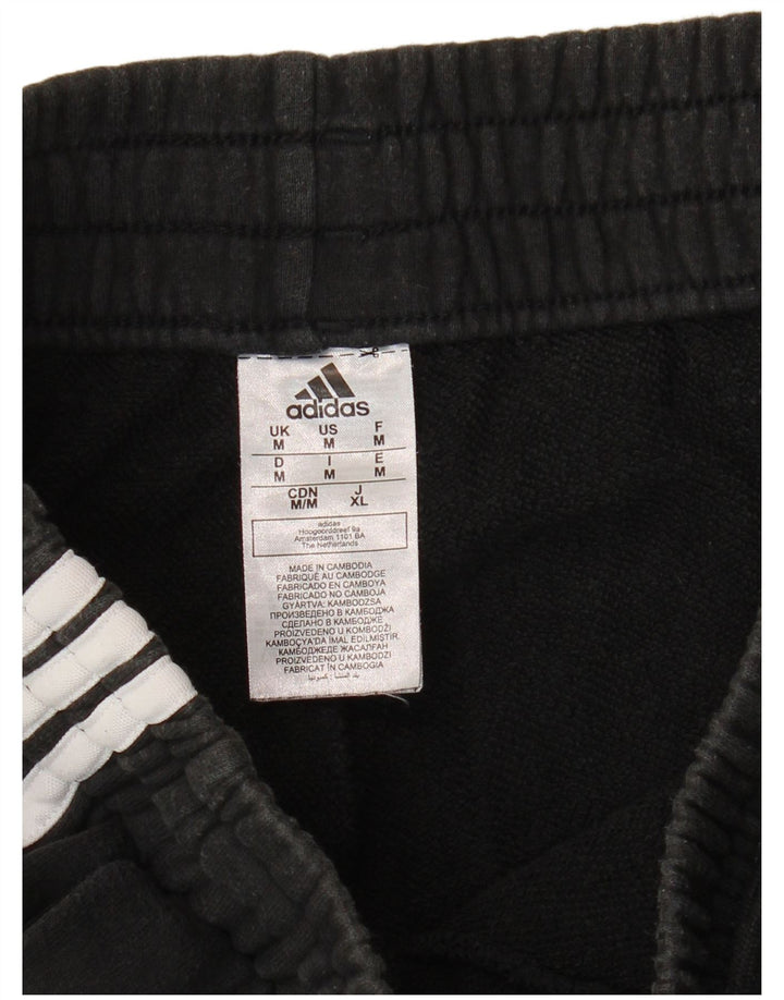 Męskie spodenki sportowe Adidas, średnie czarne, bawełniane