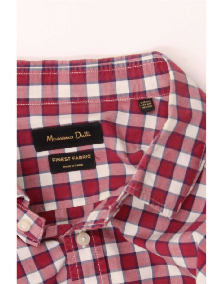 Massimo Dutti Koszula męska 2XL Różowa kratka