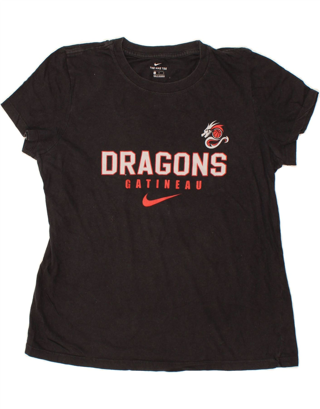 NIKE Womens Graphic T-Shirt Top UK 14 Medium Black Cotton Vintage Nike and Second-Hand Nike from Messina Hembry 