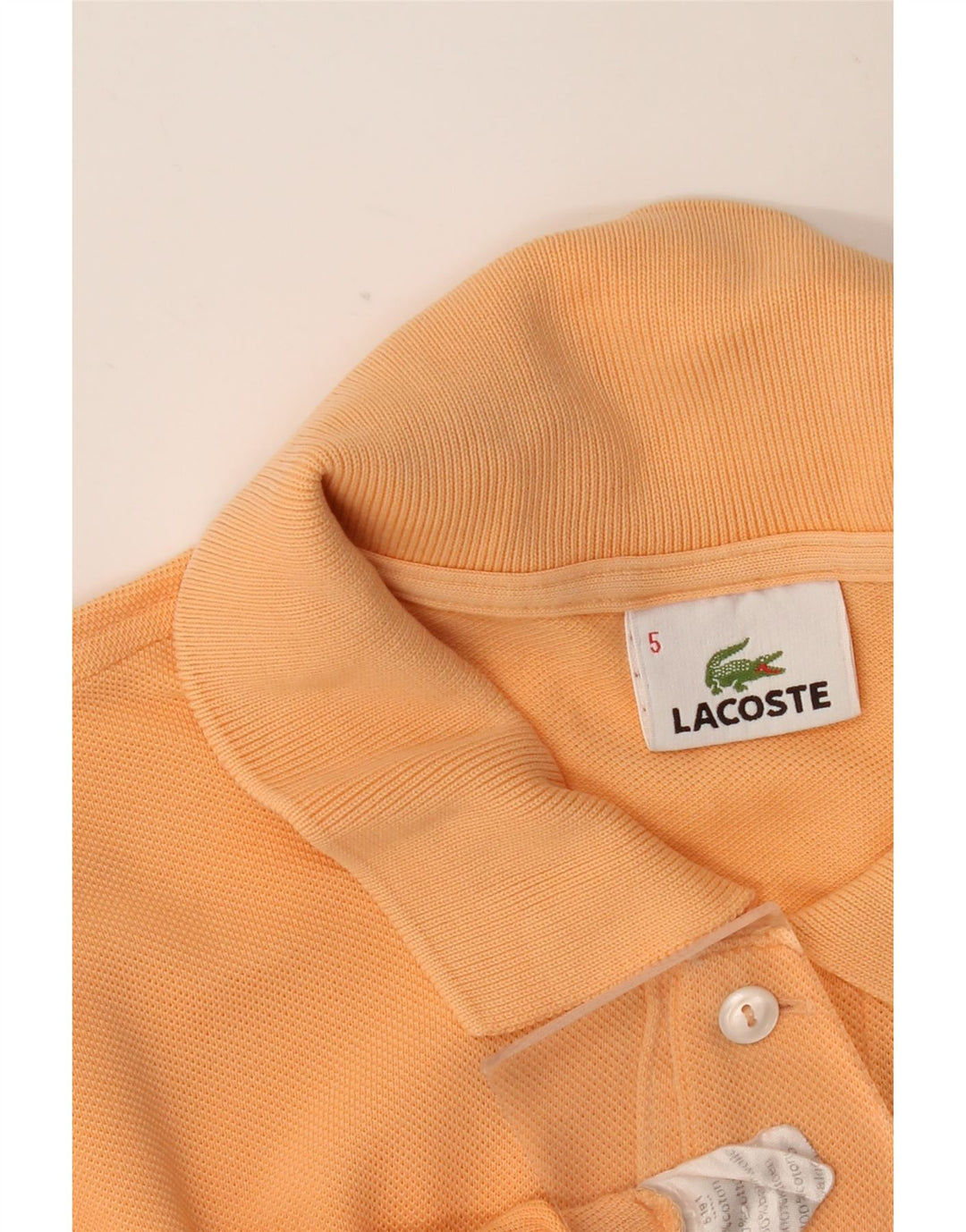 Męska koszulka polo LACOSTE, rozmiar 5, duża, pomarańczowa, bawełniana