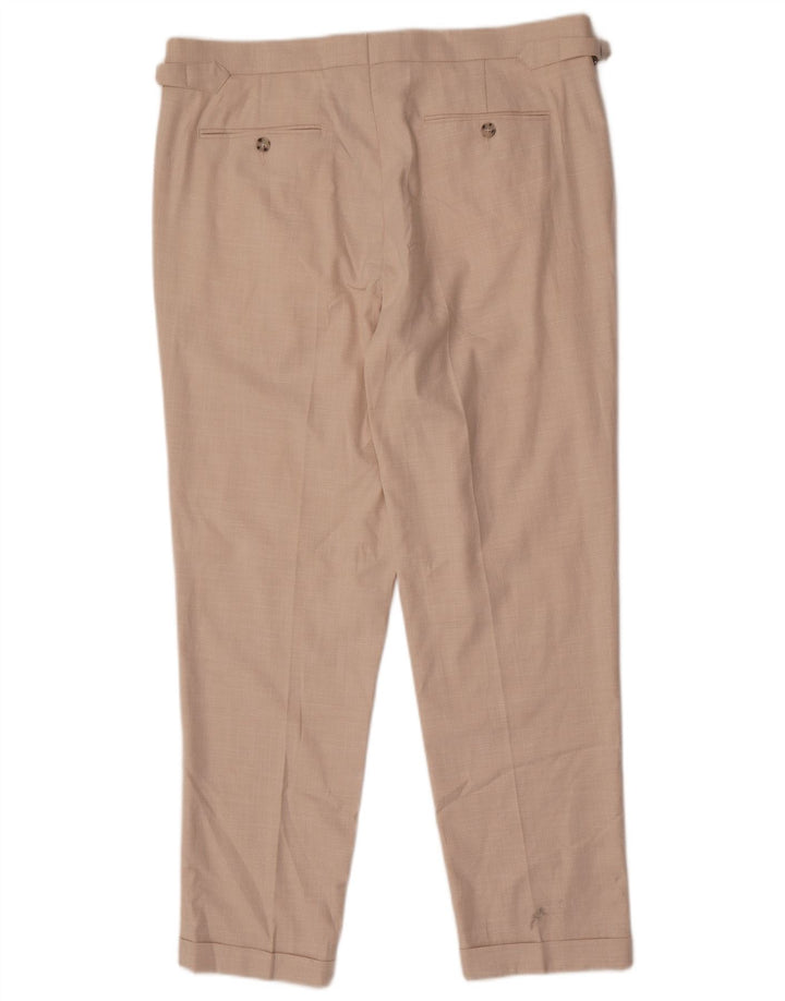 Męskie zwężane spodnie Chino Marks & Spencer W36 L30 Beżowy poliester