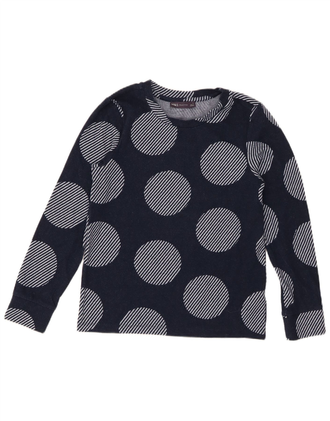 MARKS & SPENCER Damski sweter z okrągłym dekoltem UK 6, mały, granatowy