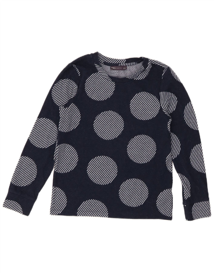 MARKS & SPENCER Damski sweter z okrągłym dekoltem UK 6, mały, granatowy