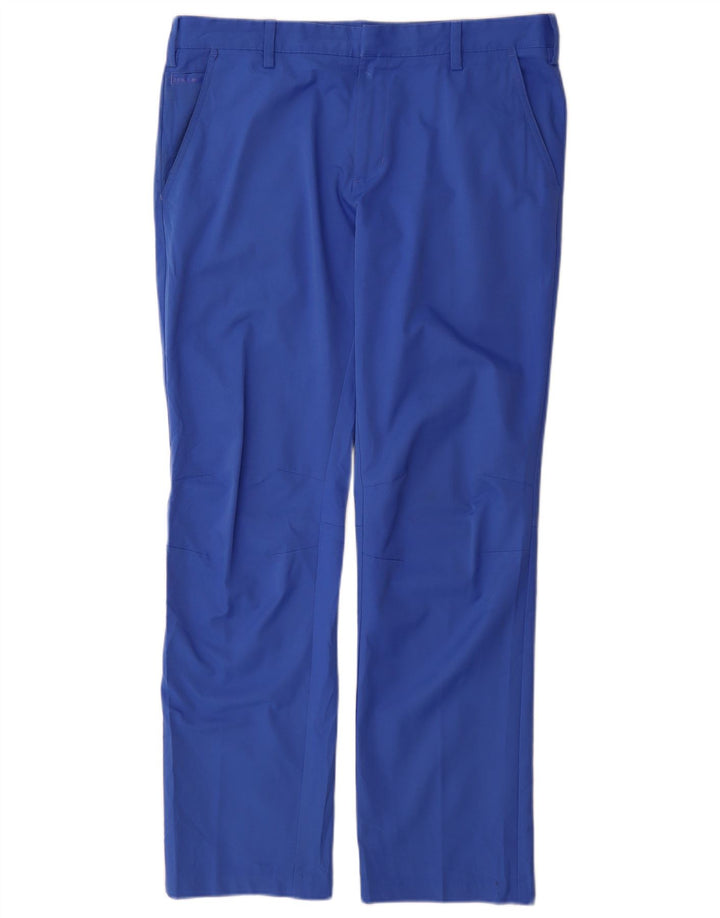 Adidas Męskie Coolmax Straight Chino Spodnie W34 L32 Niebieski Poliester