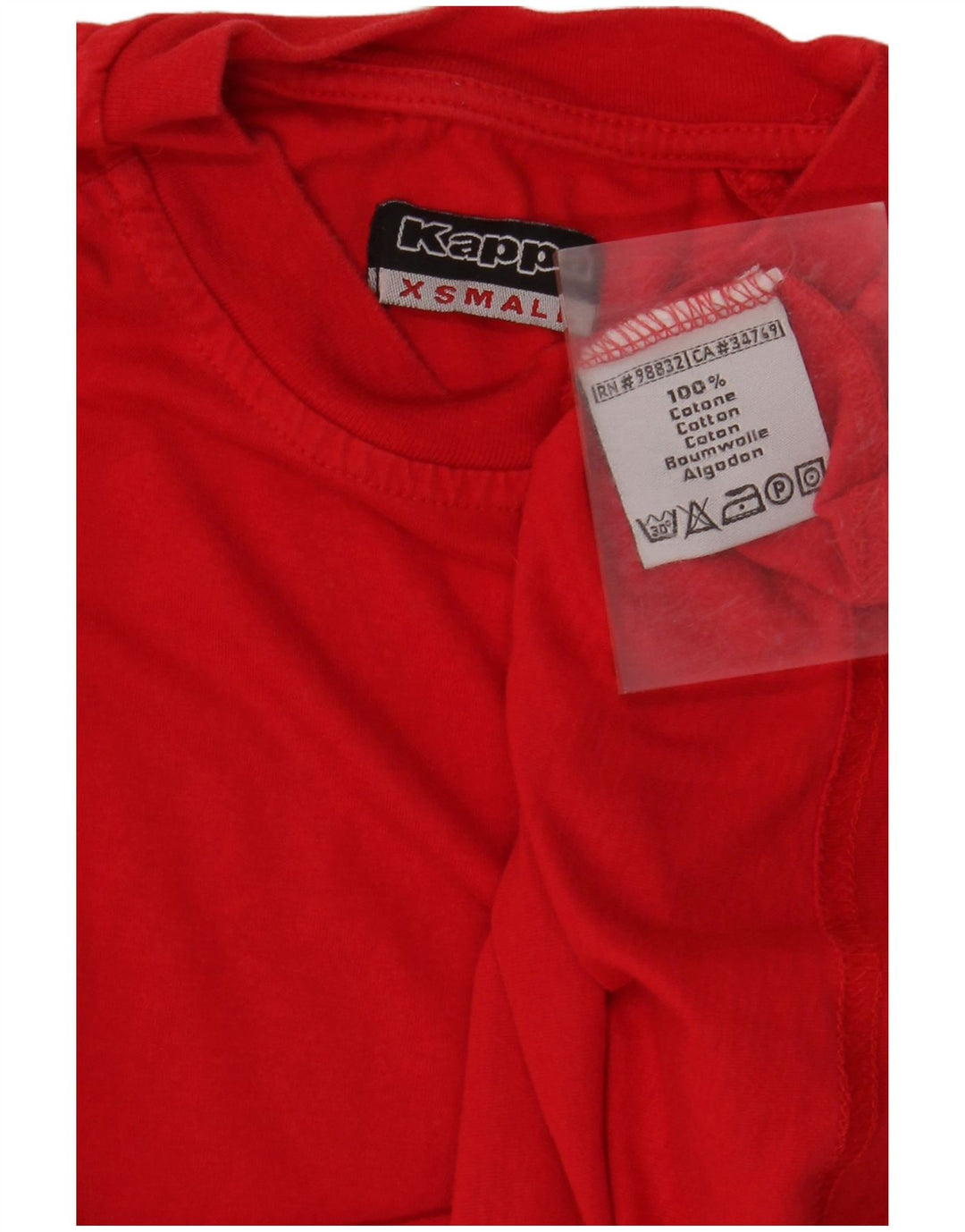 Męski T-shirt z grafiką KAPPA Top XS, czerwony, bawełniany