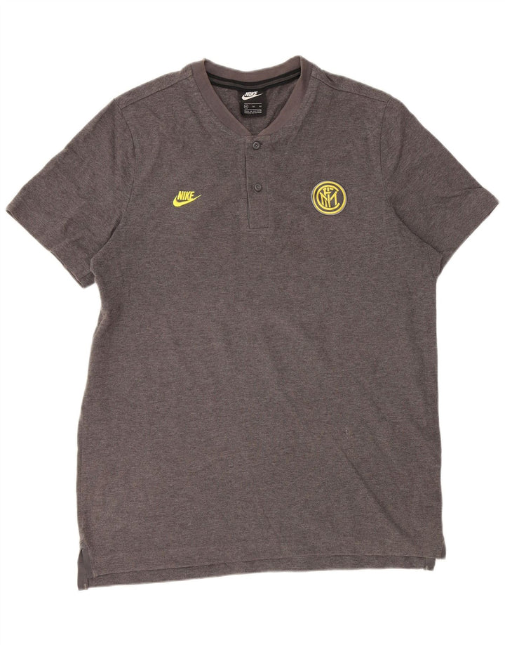 NIKE Mens Inter Milan T-Shirt Top XL Grey Cotton