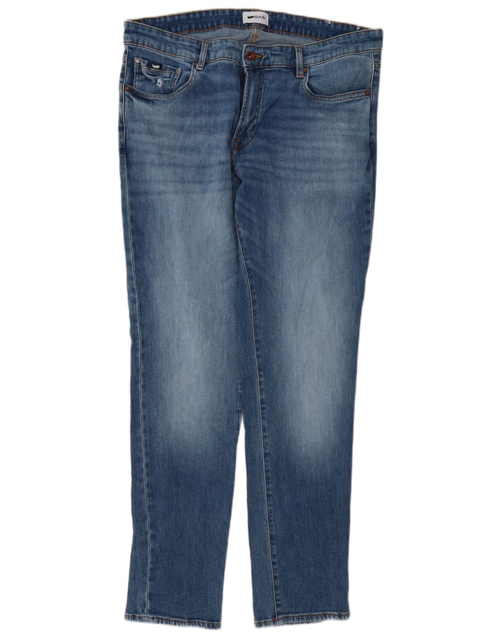 Męskie jeansy Gas w trudnej sytuacji W38 L32, niebieska bawełna