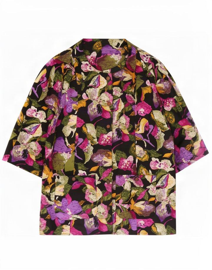 C&A Womens 3/4 Sleeve Shirt Blouse EU 46 XL Multicoloured Floral Polyester