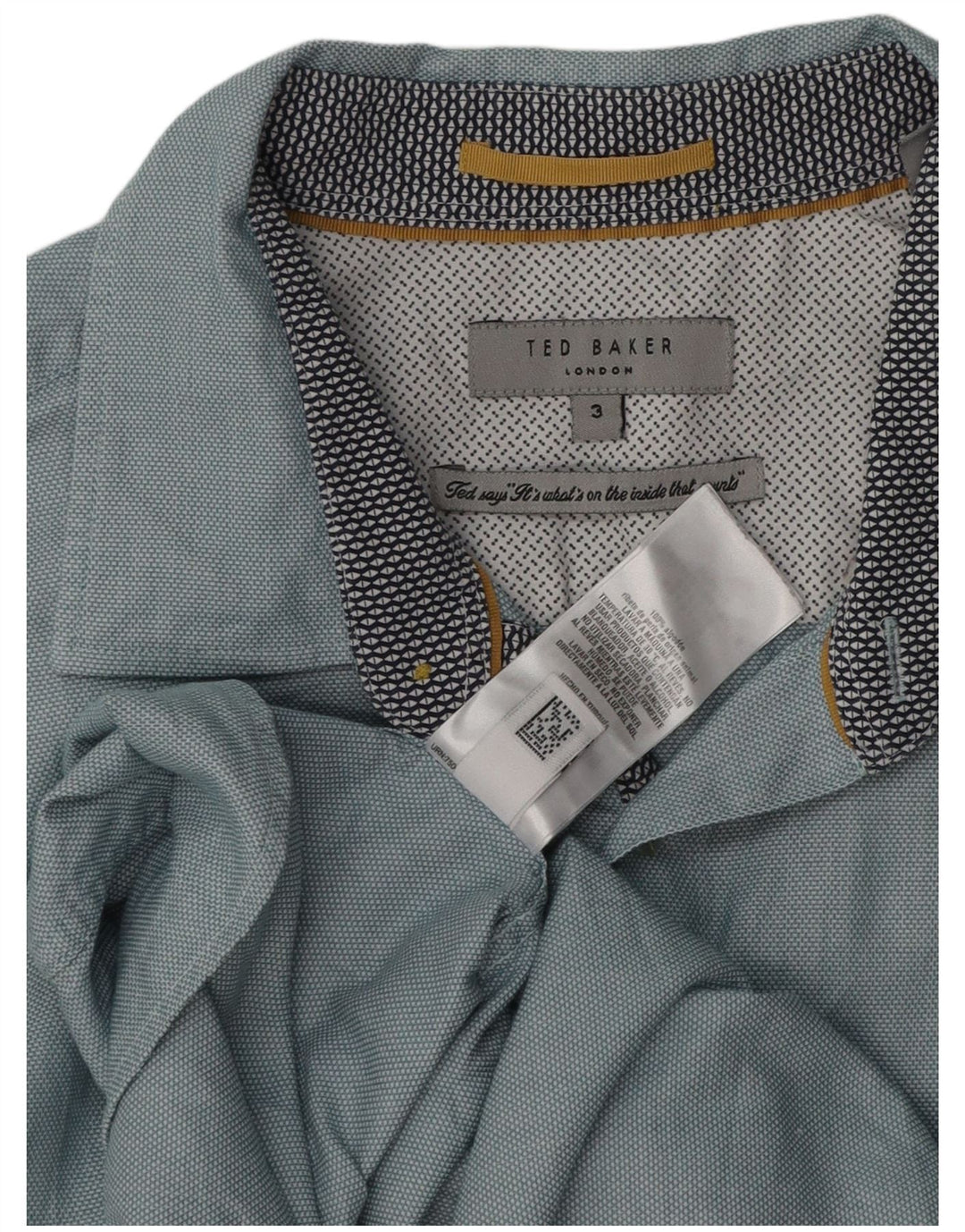 Koszula męska Ted Baker, rozmiar 3, średnia niebieska, bawełniana