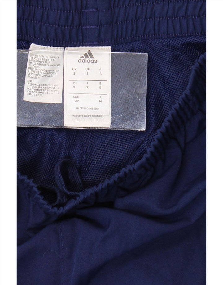 Męskie spodnie dresowe ADIDAS, małe, granatowe, poliestrowe