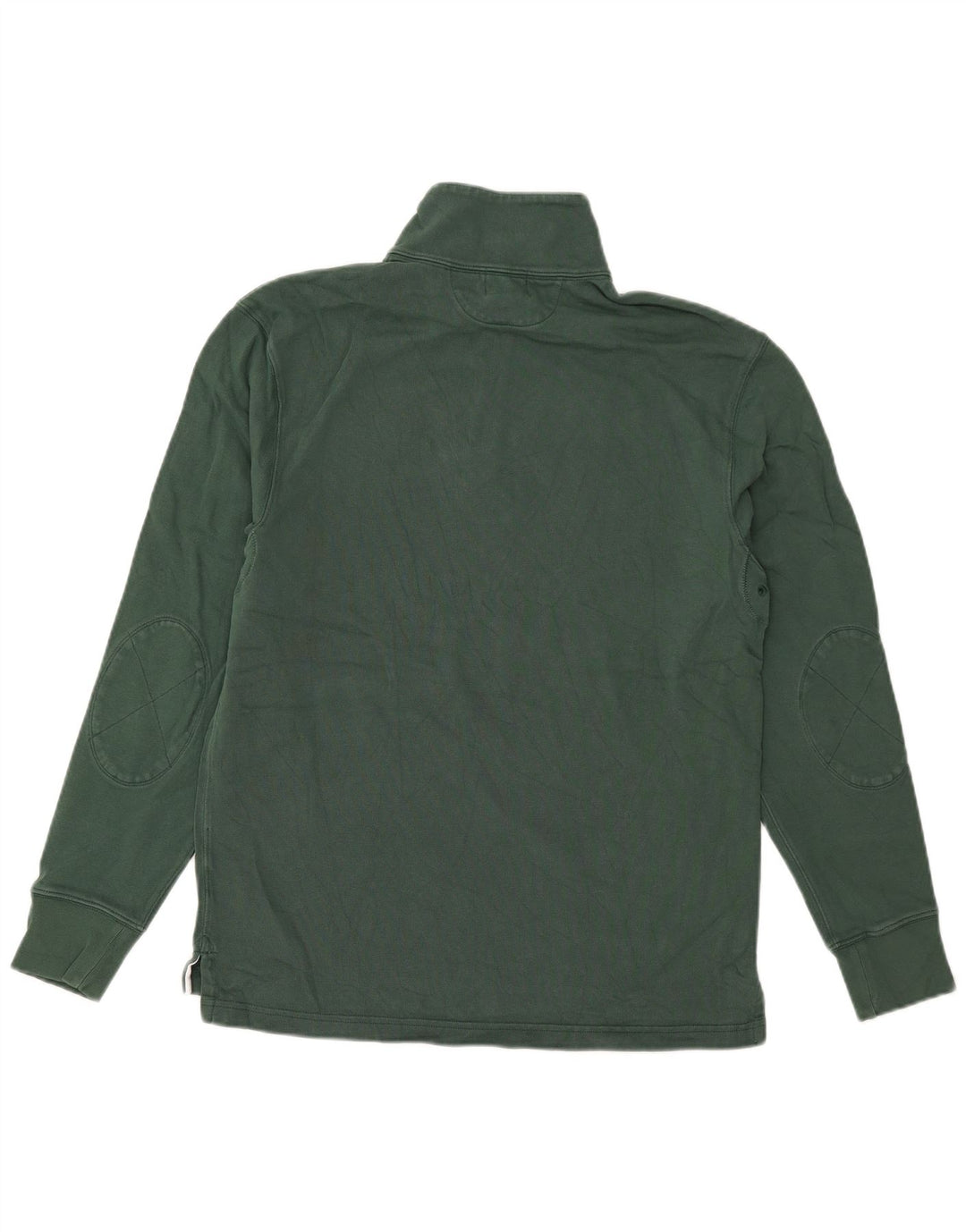 Męski sweter J. Crew z zamkiem błyskawicznym, mały, zielony, bawełniany