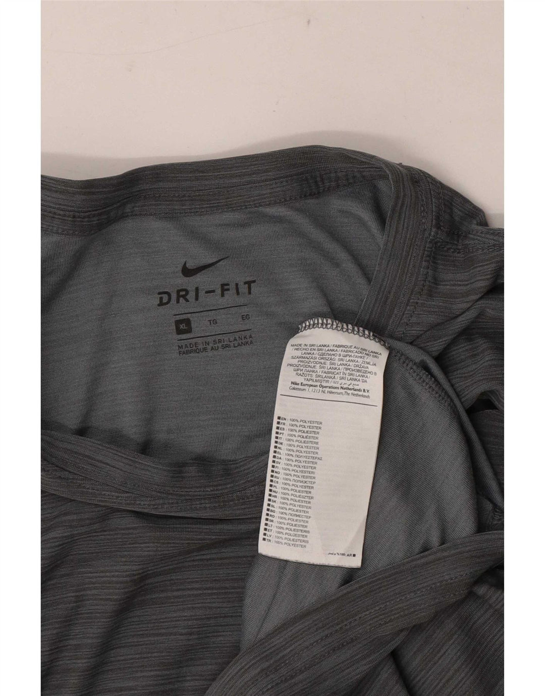 Męski T-shirt Nike Dri Fit Top XL, szary, nakrapiany poliester