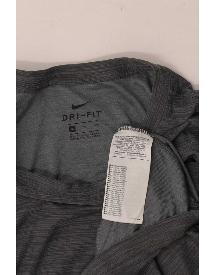 Męski T-shirt Nike Dri Fit Top XL, szary, nakrapiany poliester