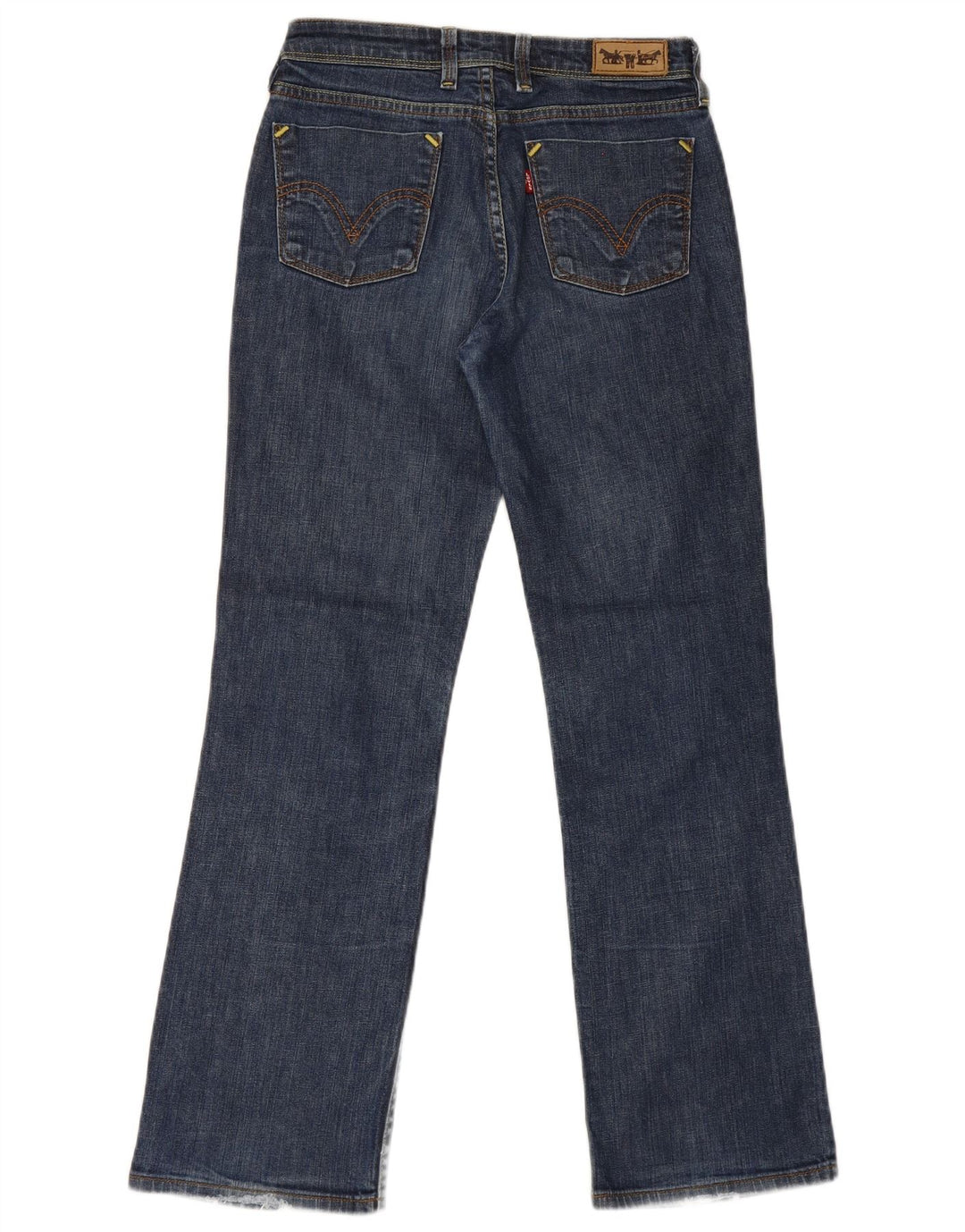 Damskie jeansy Levi's 627 Straight W28 L30 Niebieskie bawełniane