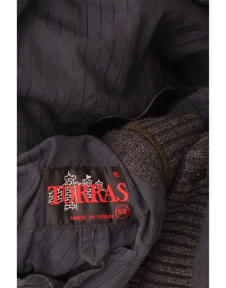 Męska kurtka bomber Torras IT 58 4XL Szara wełna