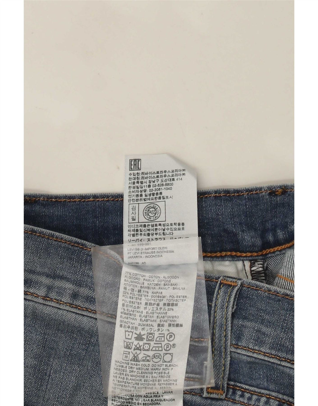 Męskie jeansy Levi's 512 Slim Tapered W29 L32 Niebieskie bawełniane