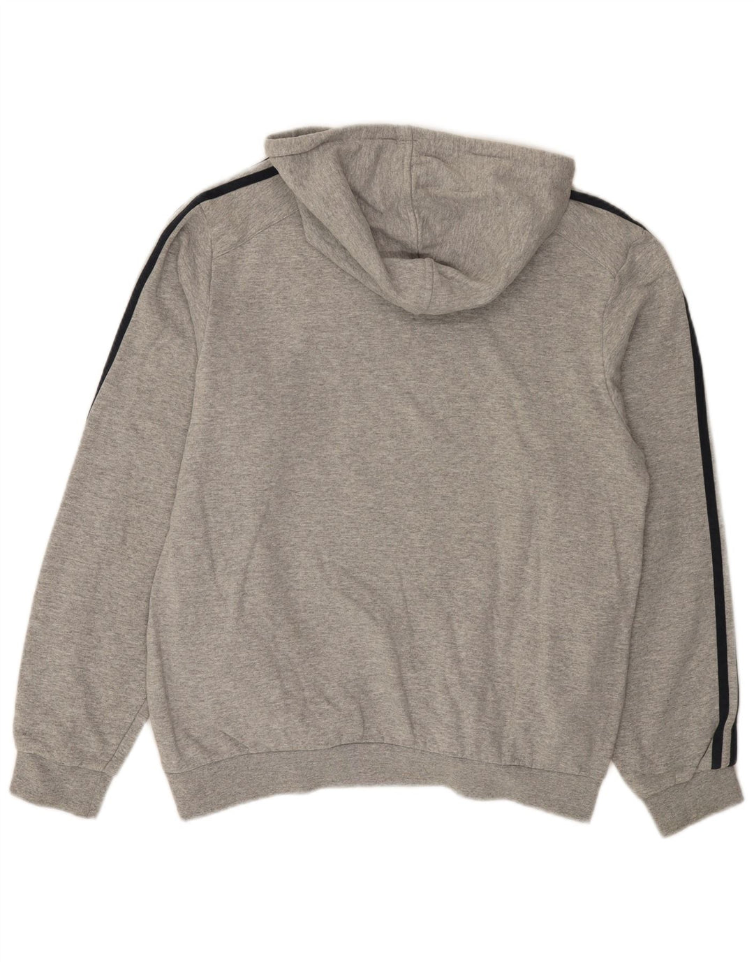 Męska bluza z kapturem Adidas, średnia, szara, bawełniana nakrapiana