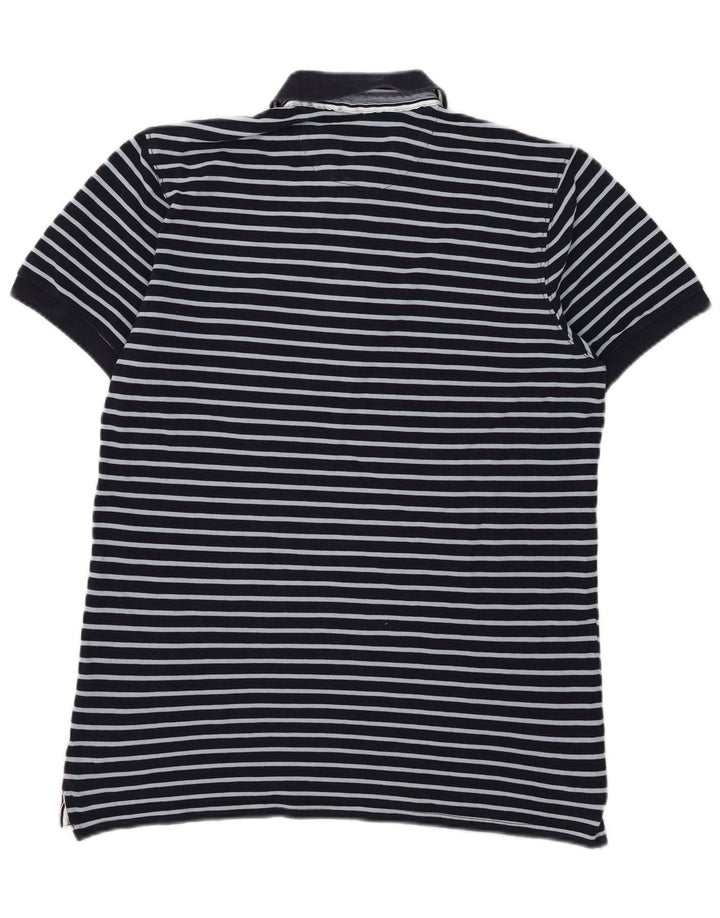 Męska koszulka polo Massimo Dutti w duże granatowe paski