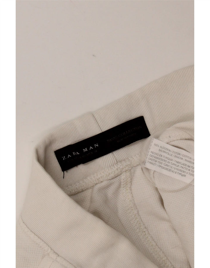 Męskie spodenki chino Zara, średnie W31, biała bawełna