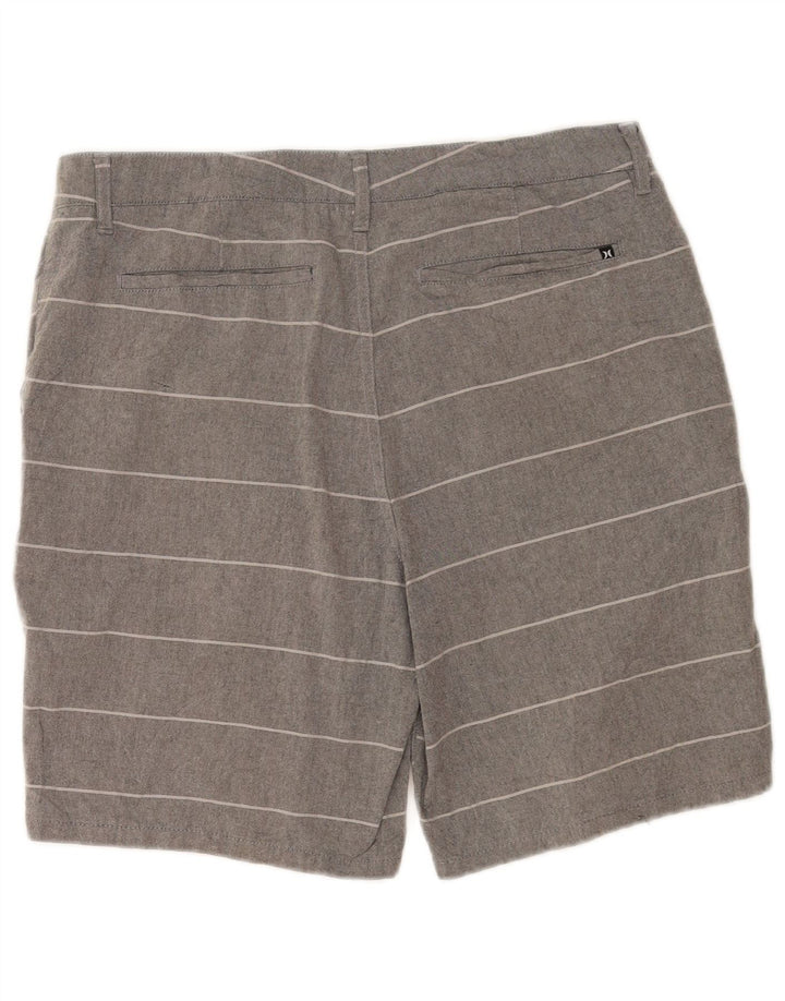 Męskie spodenki chino Hurley W32 Średnioszare bawełniane paski