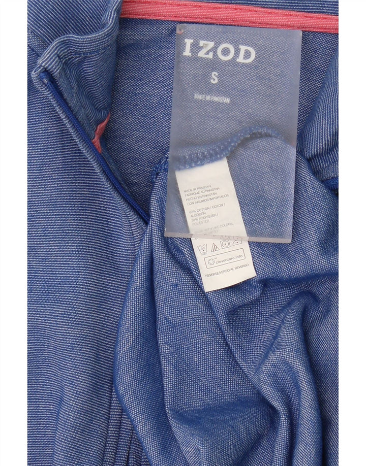IZOD Mens Zip Neck Sweatshirt Jumper Small Blue Cotton Vintage Izod and Second-Hand Izod from Messina Hembry 
