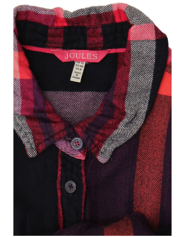 Damska koszula flanelowa Joules UK 12 w średnią czarną kratkę