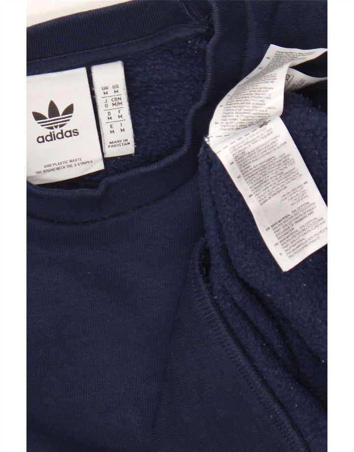Adidas Męska Bluza Sweter Średni Granatowy Bawełna