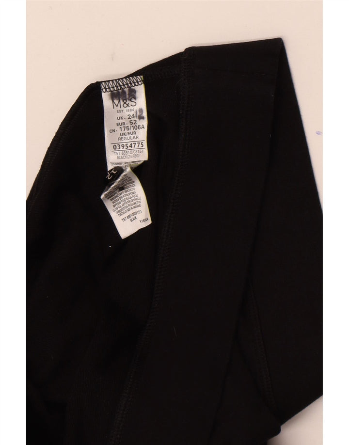 Legginsy damskie Marks & Spencer UK 24 4XL, czarne, bawełniane