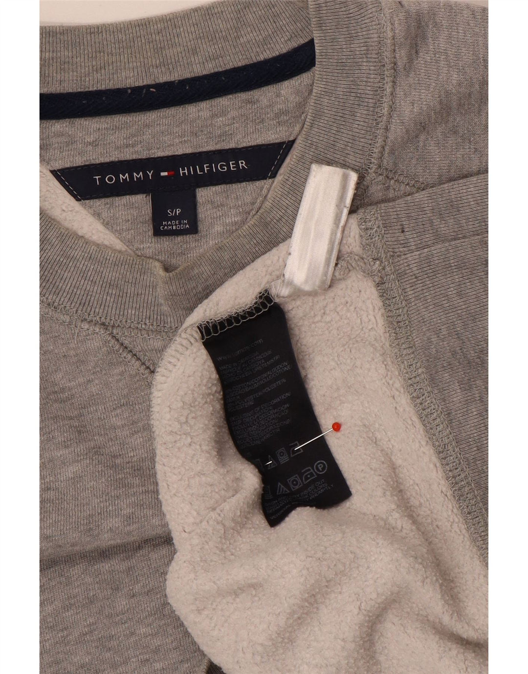 Męska bluza Tommy Hilfiger, mała, szara, nakrapiana bawełna