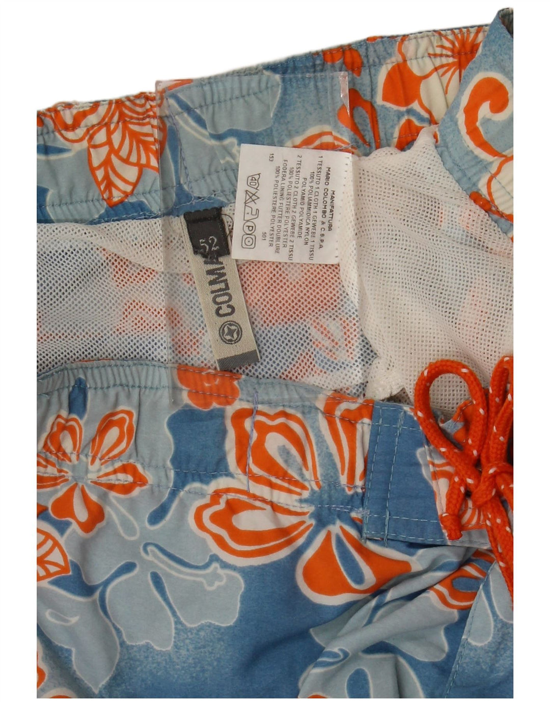 Męskie spodenki kąpielowe Colmar EU 52, duże, niebieskie, w kwiaty, poliamid