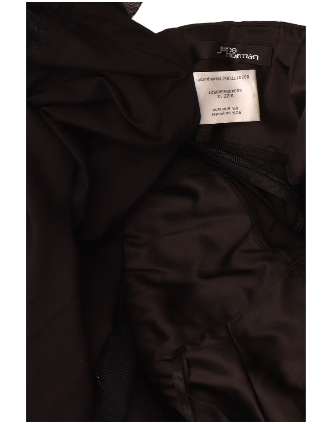 Jane Norman Damska sukienka bez ramiączek UK 12 Średni czarny kwiatowy poliester