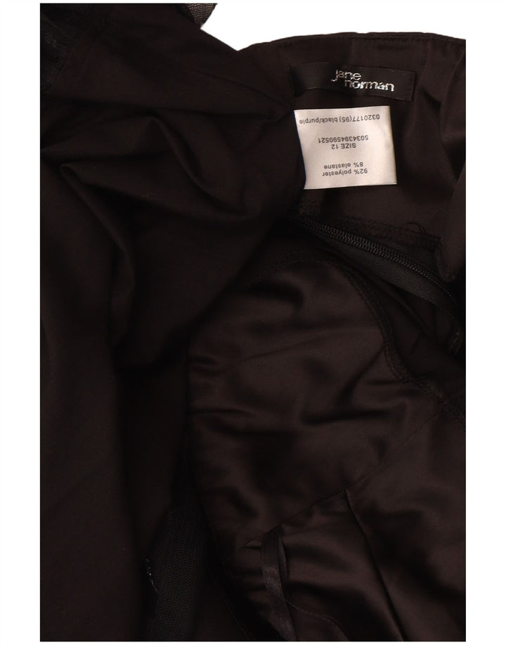 Jane Norman Damska sukienka bez ramiączek UK 12 Średni czarny kwiatowy poliester