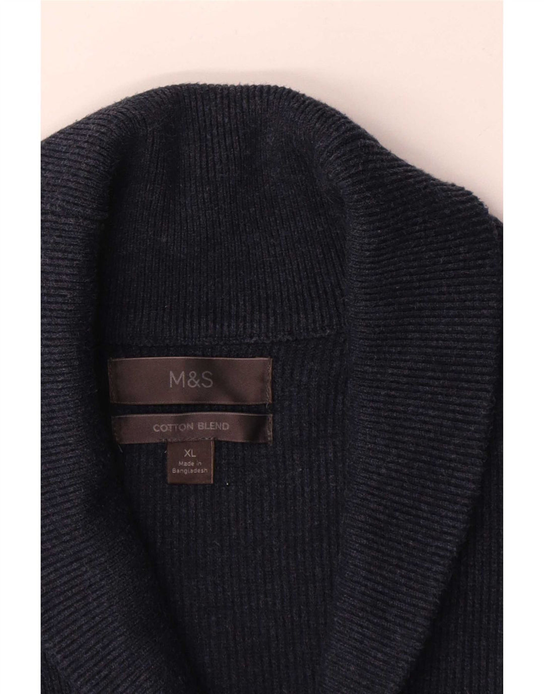 Marks & Spencer Męski sweter rozpinany XL, granatowy, bawełniany