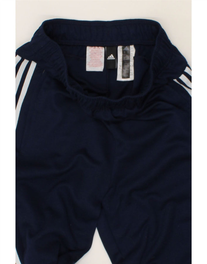 ADIDAS Boys Tracksuit Trousers 13-14 Years Navy Blue Polyester Vintage Adidas and Second-Hand Adidas from Messina Hembry 