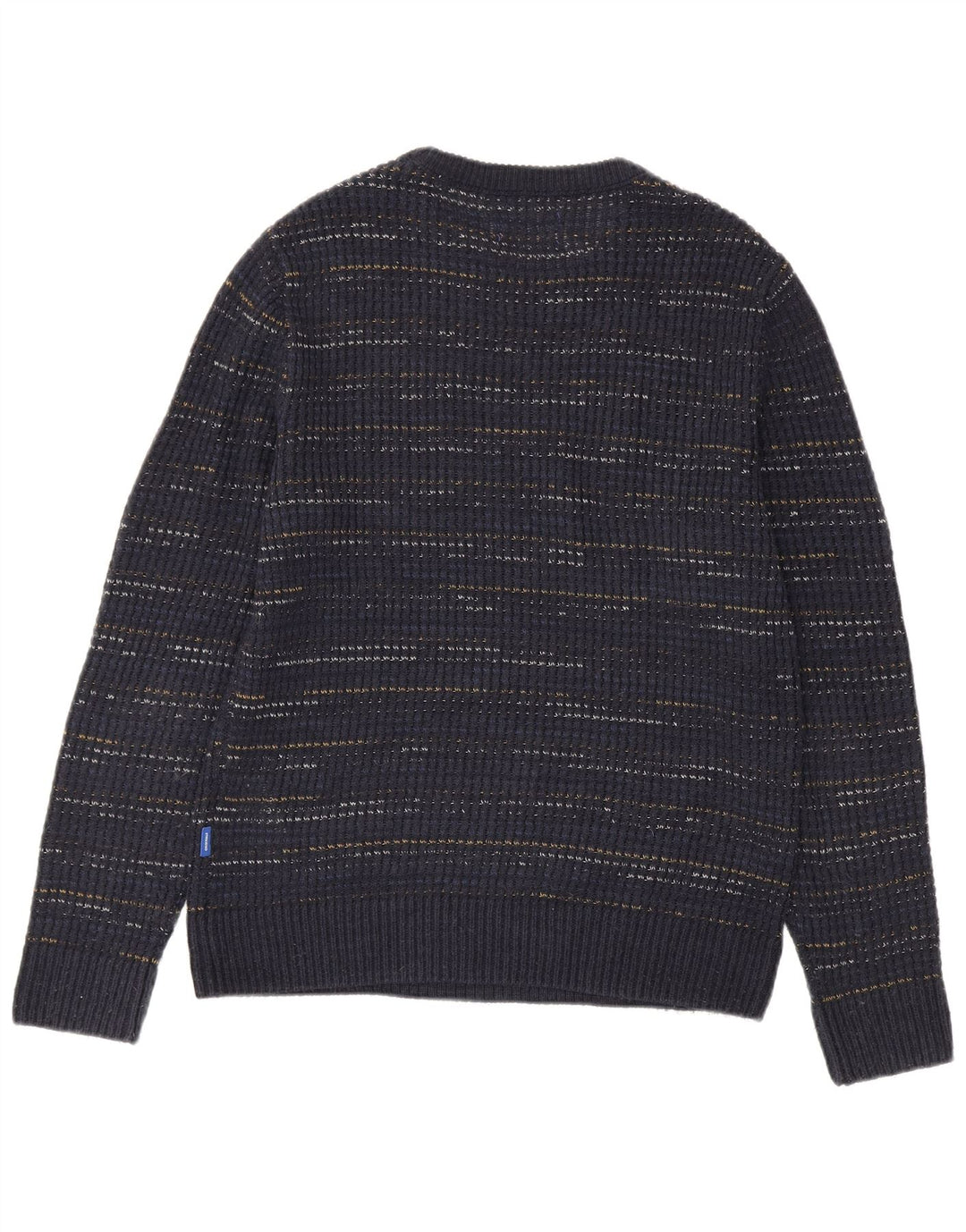 Męski sweter Jack & Jones z dekoltem w łódkę, średni granatowy w prążki