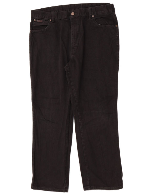 Męskie jeansy Wrangler Texas Straight W40 L30, czarne, bawełniane