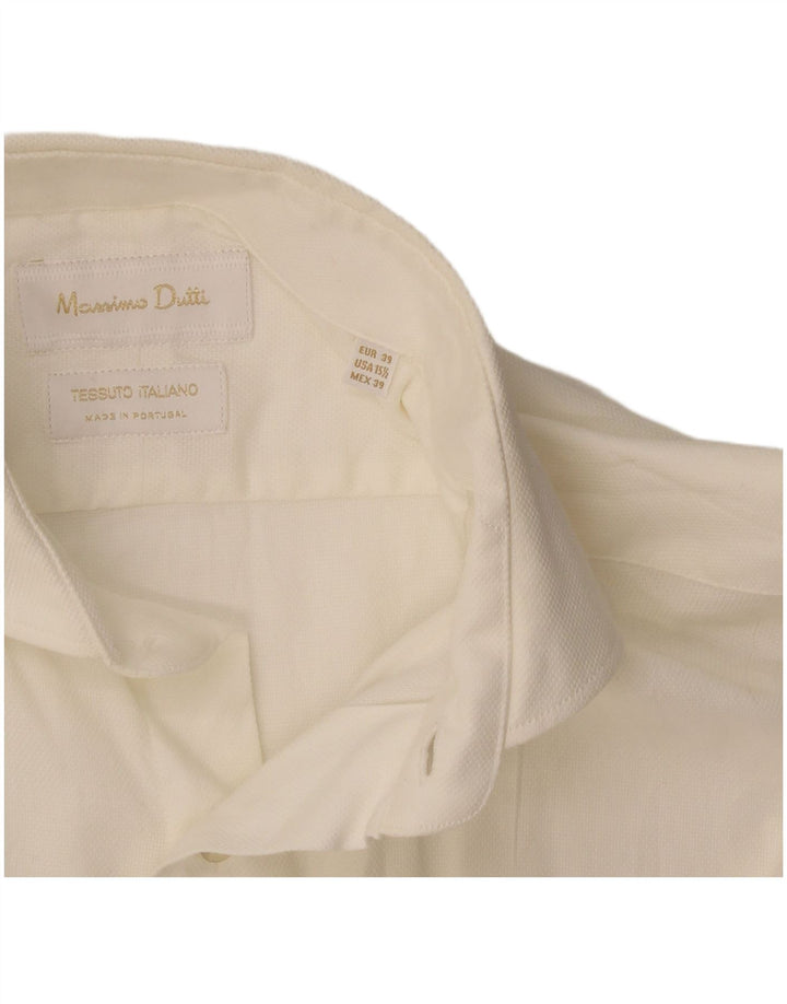 Koszula męska Massimo Dutti rozmiar 39, średnia biel