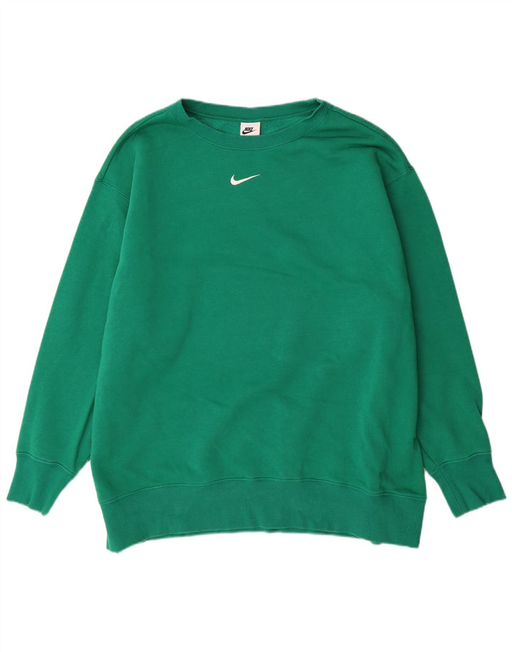 Męski sweter z kapturem NIKE XL, zielony, bawełniany