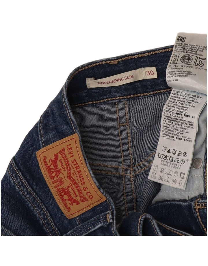 Damskie spodenki jeansowe Levi's 312 W30 Średnioniebieskie bawełniane