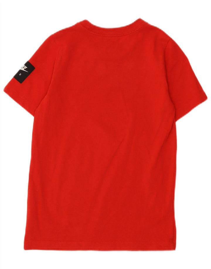 Chłopięcy T-shirt z grafiką NIKE, 10-11 lat, średni czerwony, bawełniany