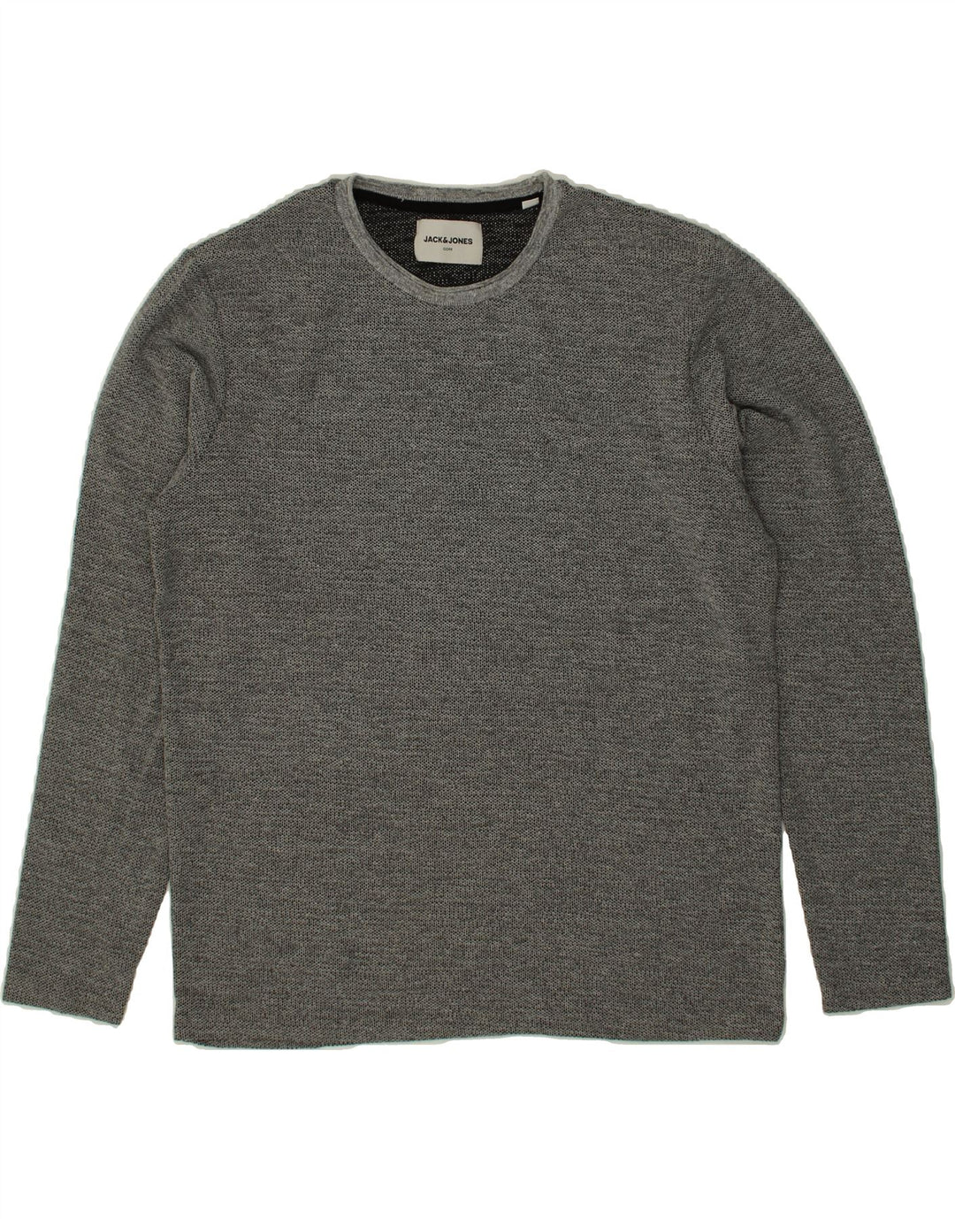 JACK & JONES Mens Top Long Sleeve Large Grey Polyester Vintage Jack & Jones and Second-Hand Jack & Jones from Messina Hembry 